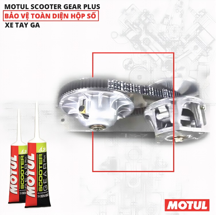 Phụ gia bảo dưỡng xe máy Motul giúp làm sạch động cơ, bảo vệ hộp số tối ưu