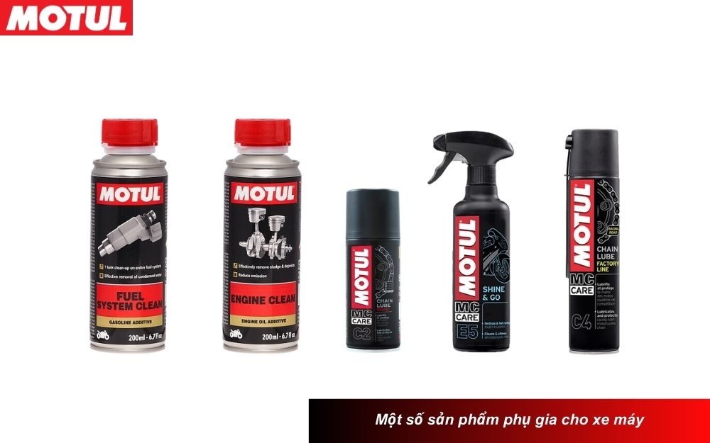 Một số sản phẩm phụ gia cho xe máy của Motul Việt Nam